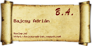 Bajcsy Adrián névjegykártya